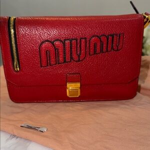 Miu Miu Red Leather WOC